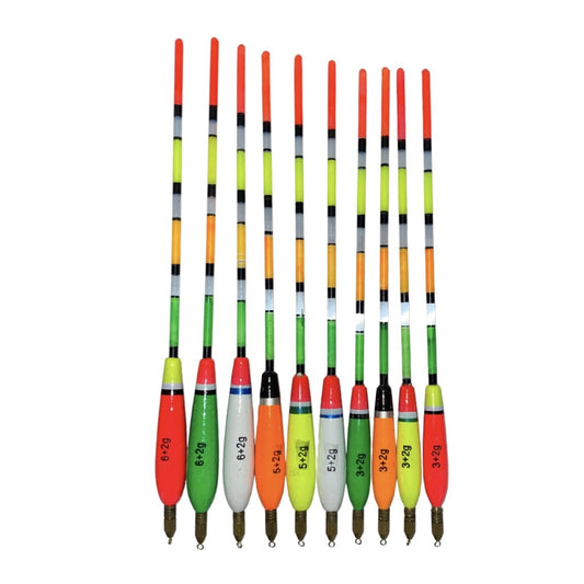 10 WAGGLER Vorgebleite Posen MIX Set Schwimmer 3g-6g+2g NEU Neon Farben