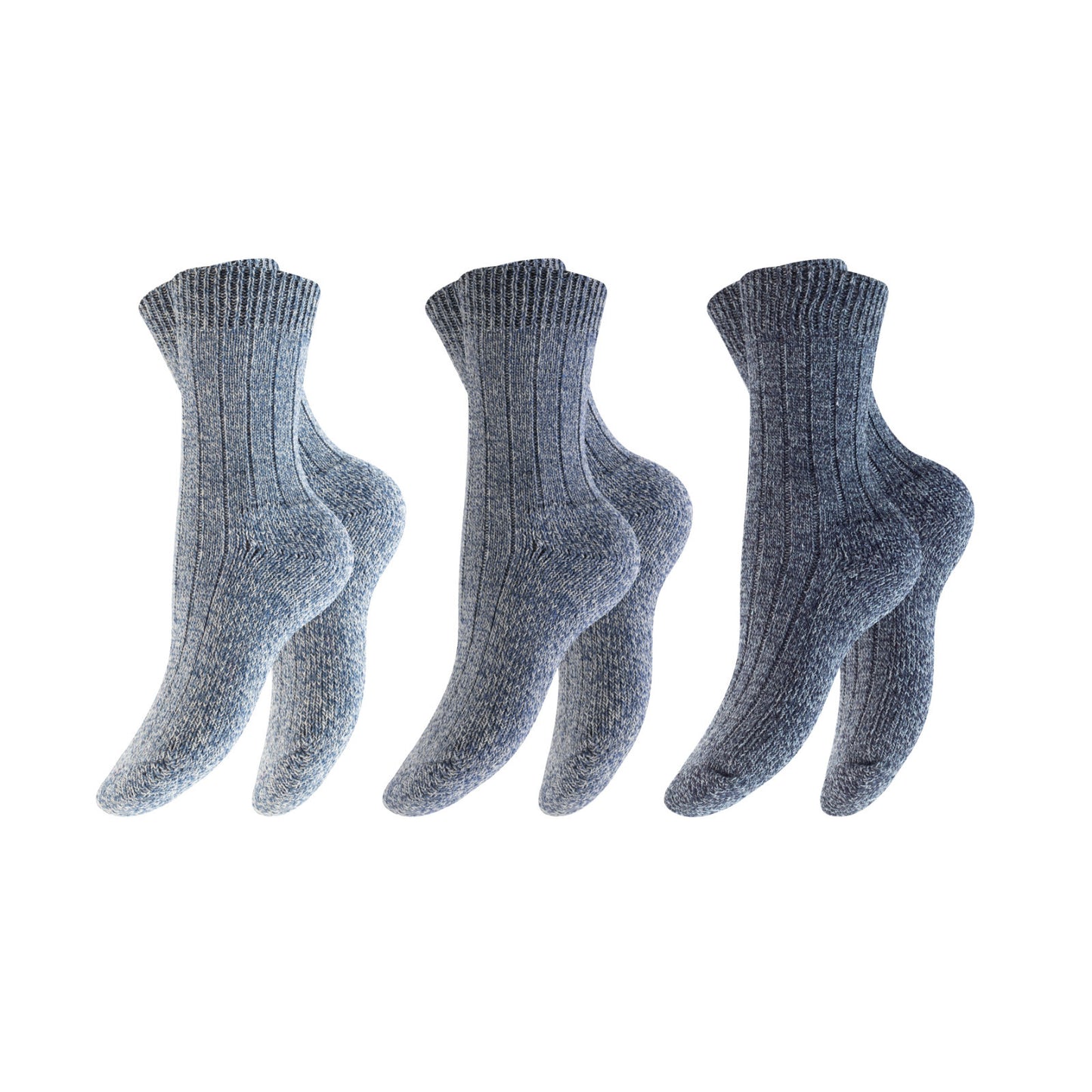 3-6 Paar Norweger Socken Wolle  Größen 39-46  Wintersocken Wollsocken Natur