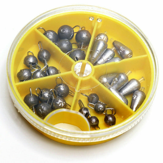 30 Teile Lochblei und CheburashkaBleikopf Set | verschiedene Gewichte 1 - 3 g