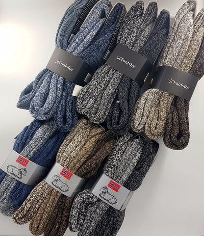 3-6 Paar Norweger Socken Wolle  Größen 39-46  Wintersocken Wollsocken Natur