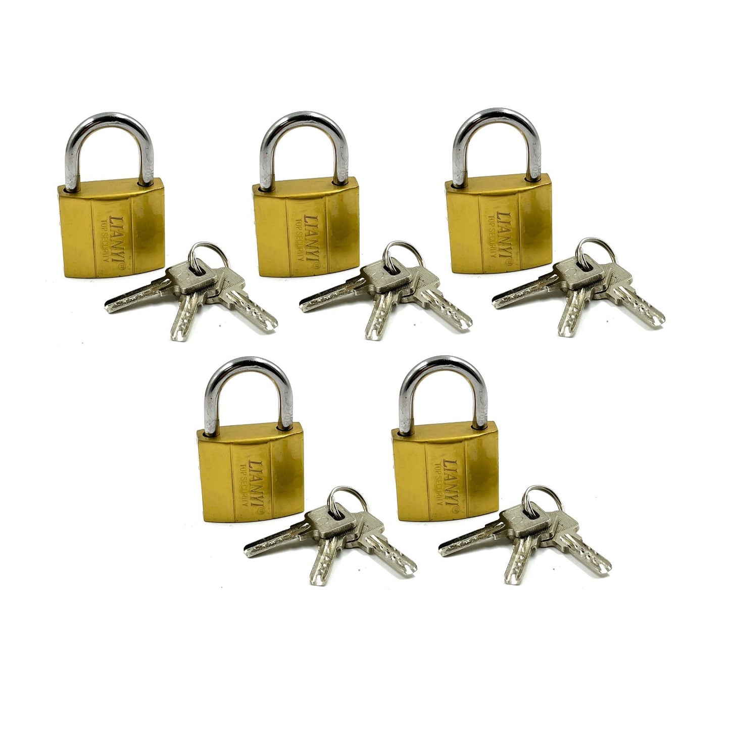 5x Vorhängeschloss Vorhangschloss Hängeschloss Kofferschloss Set 60mm x 40mm NEU