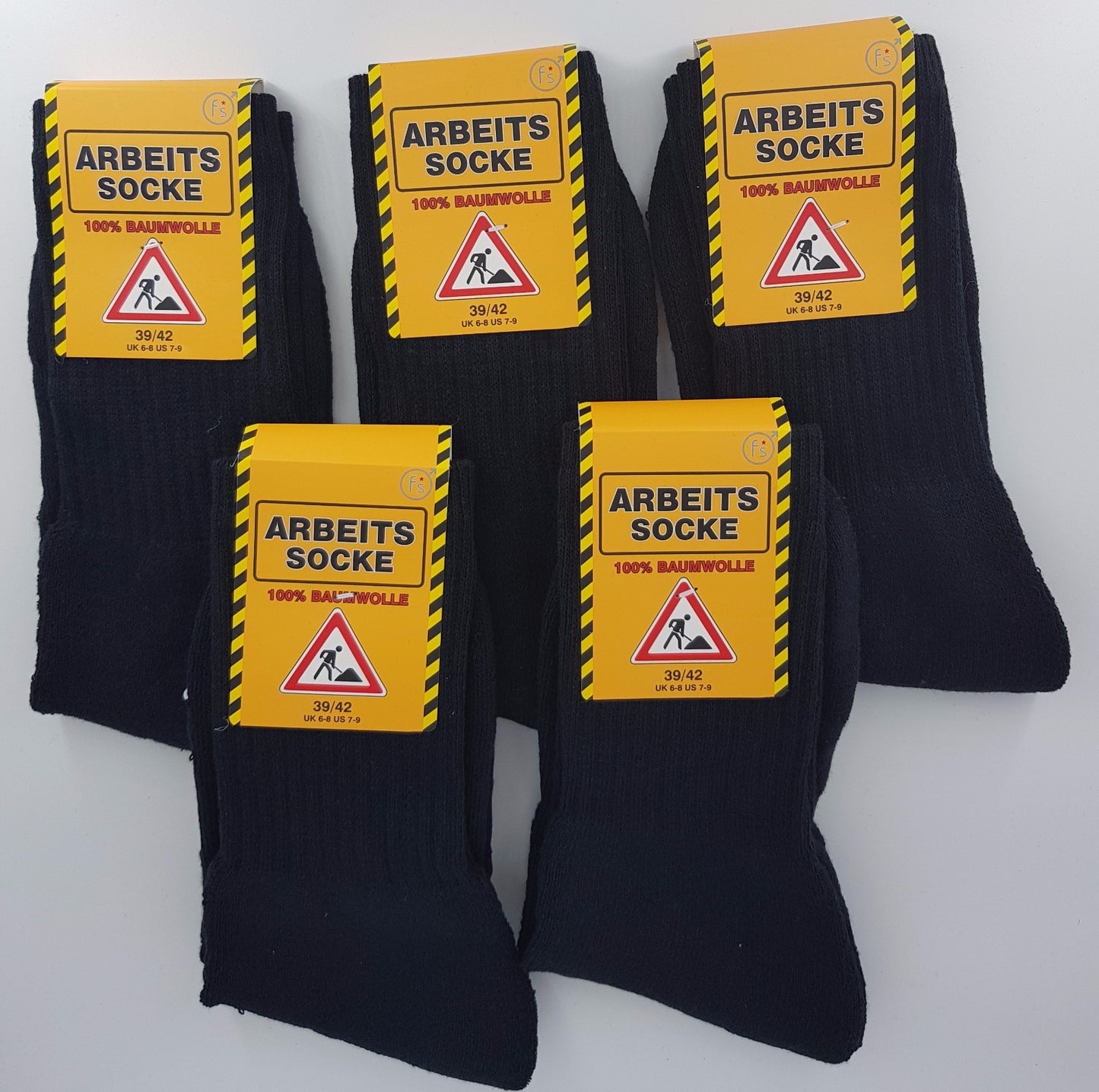 5-10-15  Arbeitssocken Workersocks  Baumwolle Socken schwarz , anthrazit