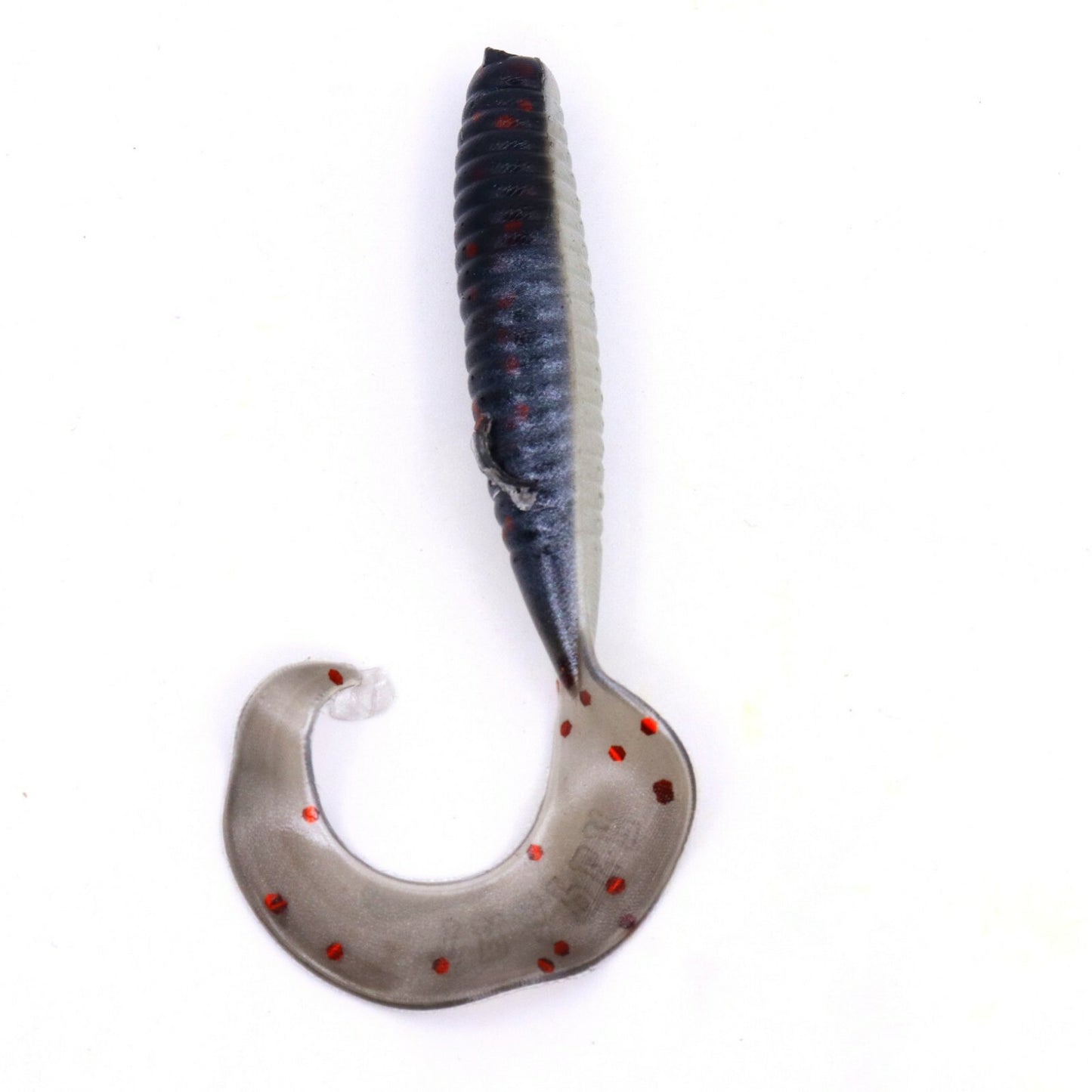 20tlg Angelset 10 Traper Twister+10 Jig haken Angeln Köder Gummifisch Schwarz