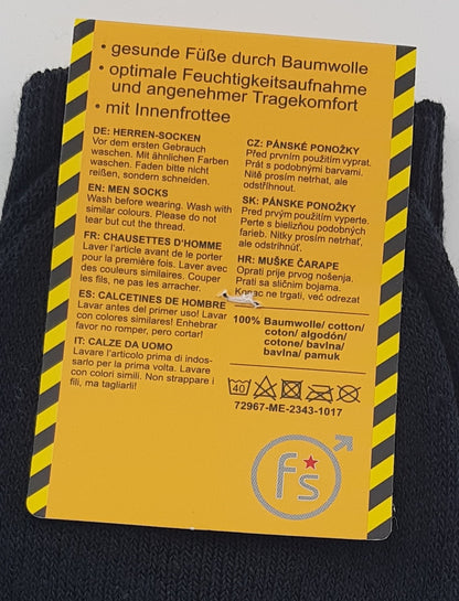 5-10-15  Arbeitssocken Workersocks  Baumwolle Socken schwarz , anthrazit