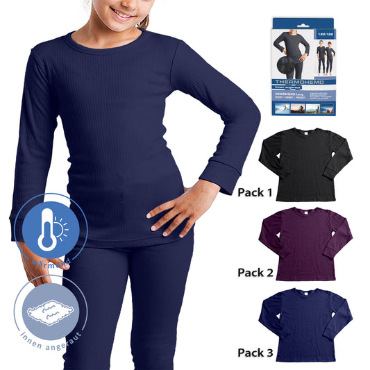 Kinder Thermo Unterwäsche Set Funktionswäsche Thermo Unterhemd und Unterhose NEU