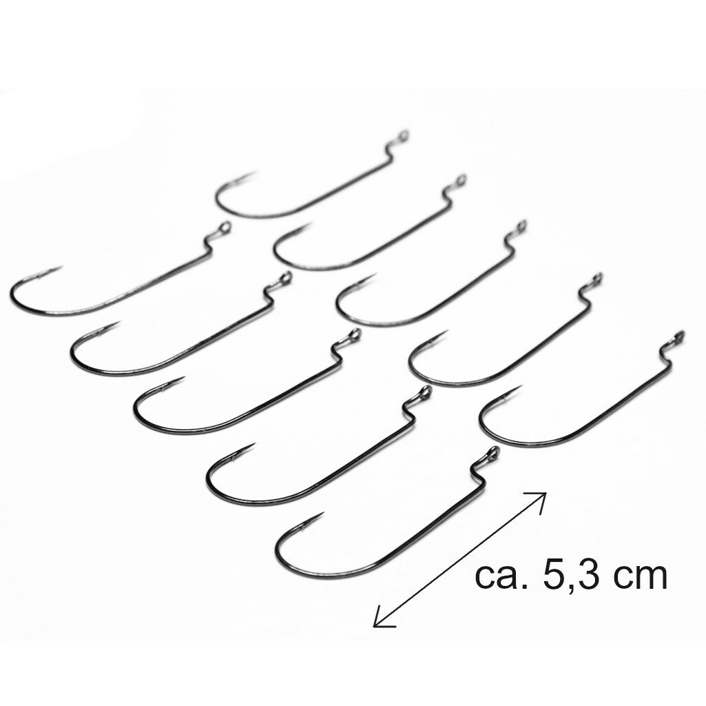 10 Stück Jighaken Jighead Cheburaschka Haken Raubfischhaken Jig hook mit Öse