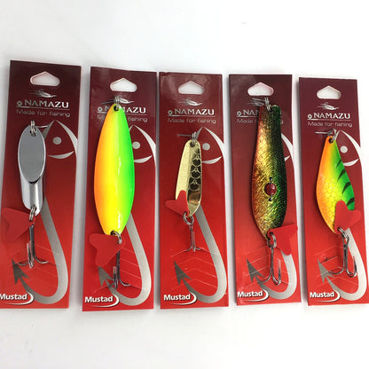 5 Stück Blinker und Spinner Set Forellenspinner Hechtblinker Barschblinker