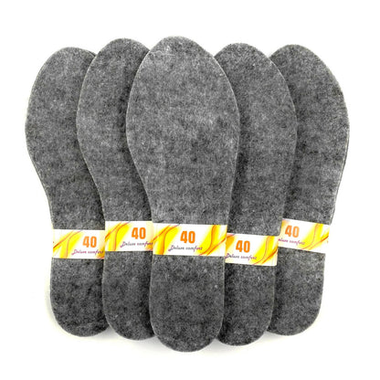 5x Einlegesohlen Wolle Filz ALU Thermo Sohlen Schuheinlage gr. 36-46