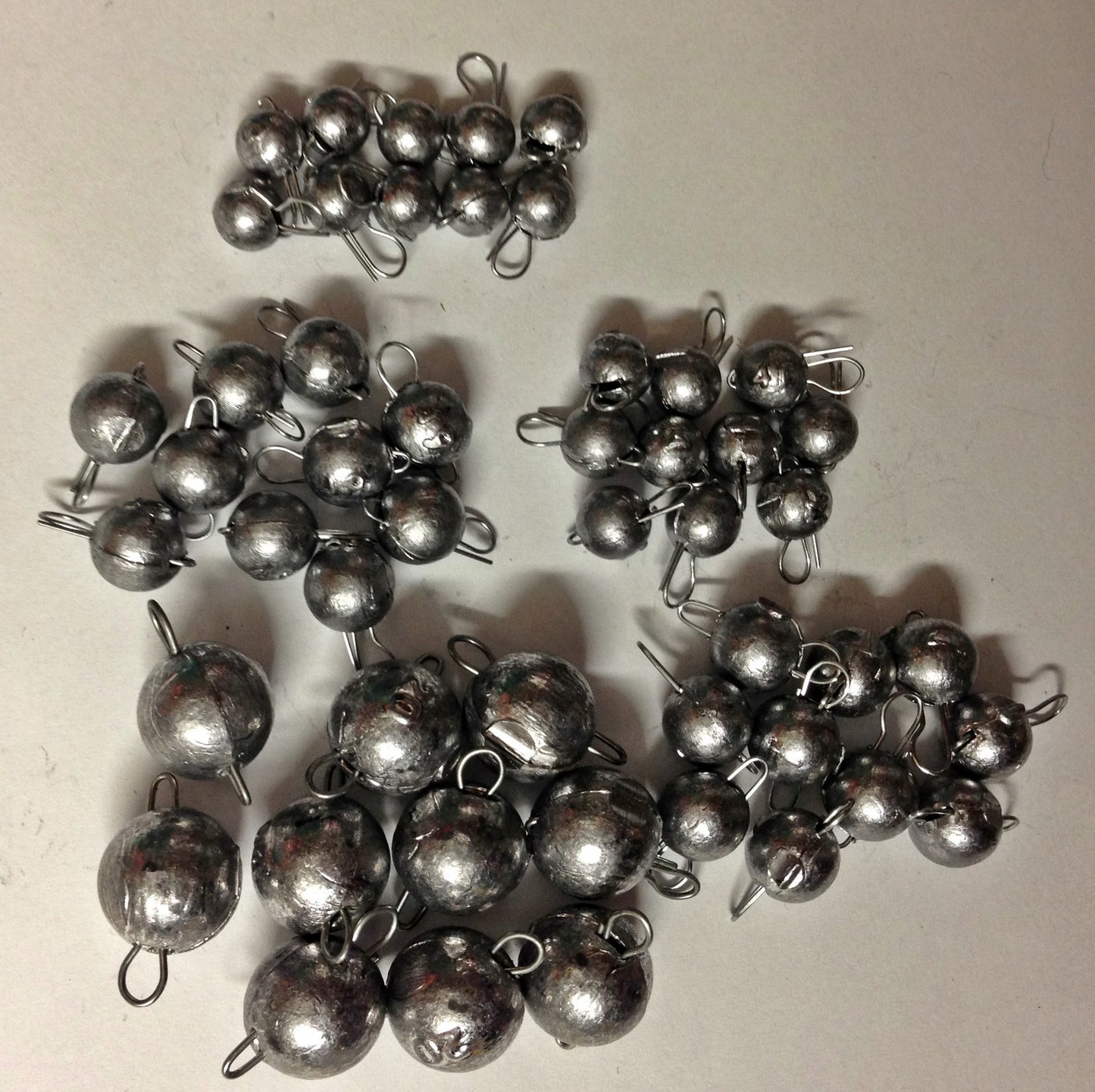 100 Stück Jigkopf Set  Bleikopf Bleikugel Angelblei  Cheburaschka  Ungefärbt