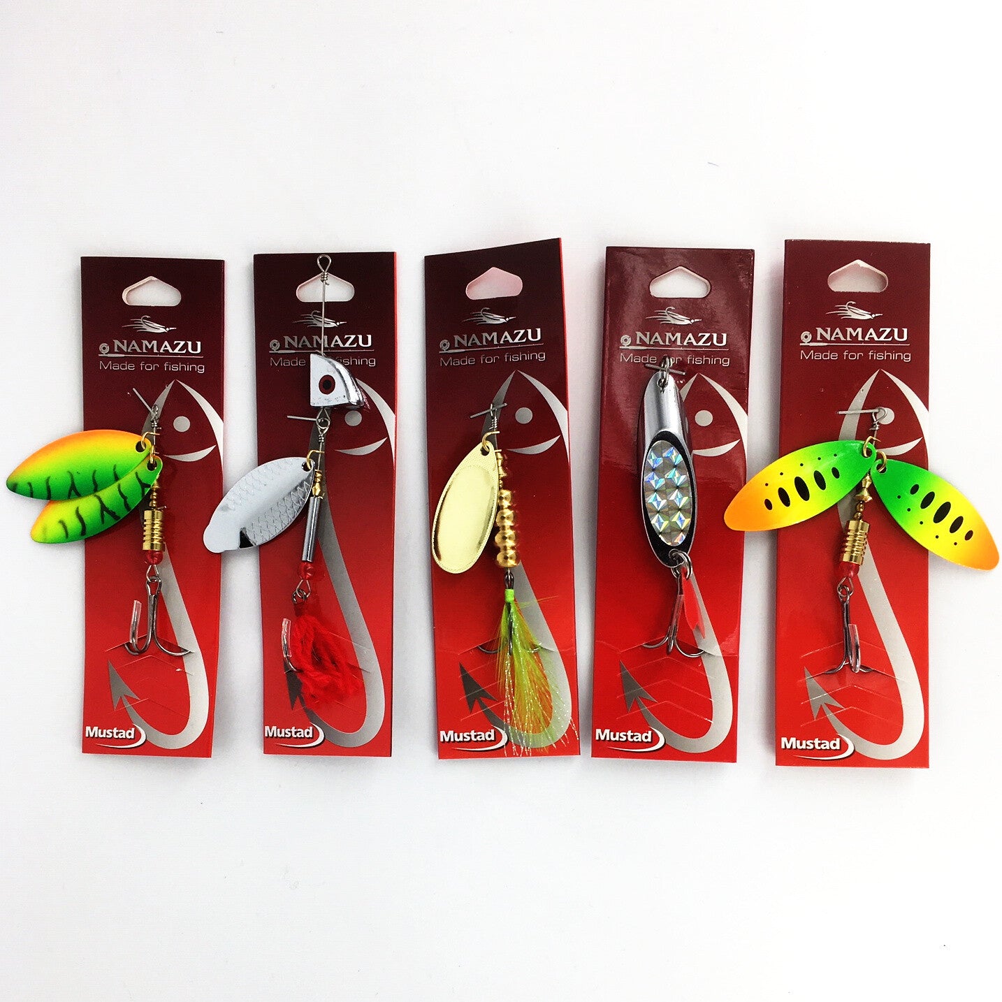 5 Stück Blinker und Spinner Set Forellenspinner Hechtblinker Barschblinker