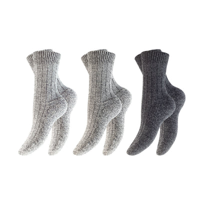 3-6 Paar Norweger Socken Wolle  Größen 39-46  Wintersocken Wollsocken Natur