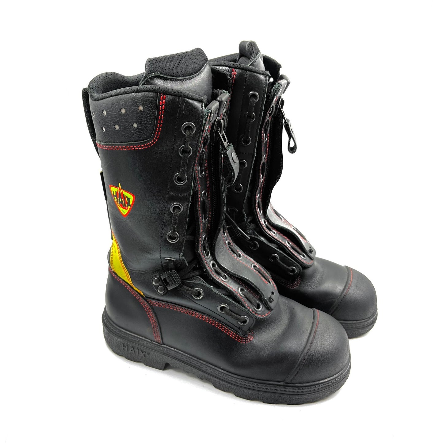 Original HAIX FIRE FLASH FEUERWEHRSTIEFEL Einsatzstiefel NEUWERTIG S3 Schuhe