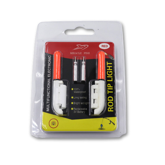 2 Stück | LED Knicklichter mit Batterie – Rot oder Grün für Nachtangeln