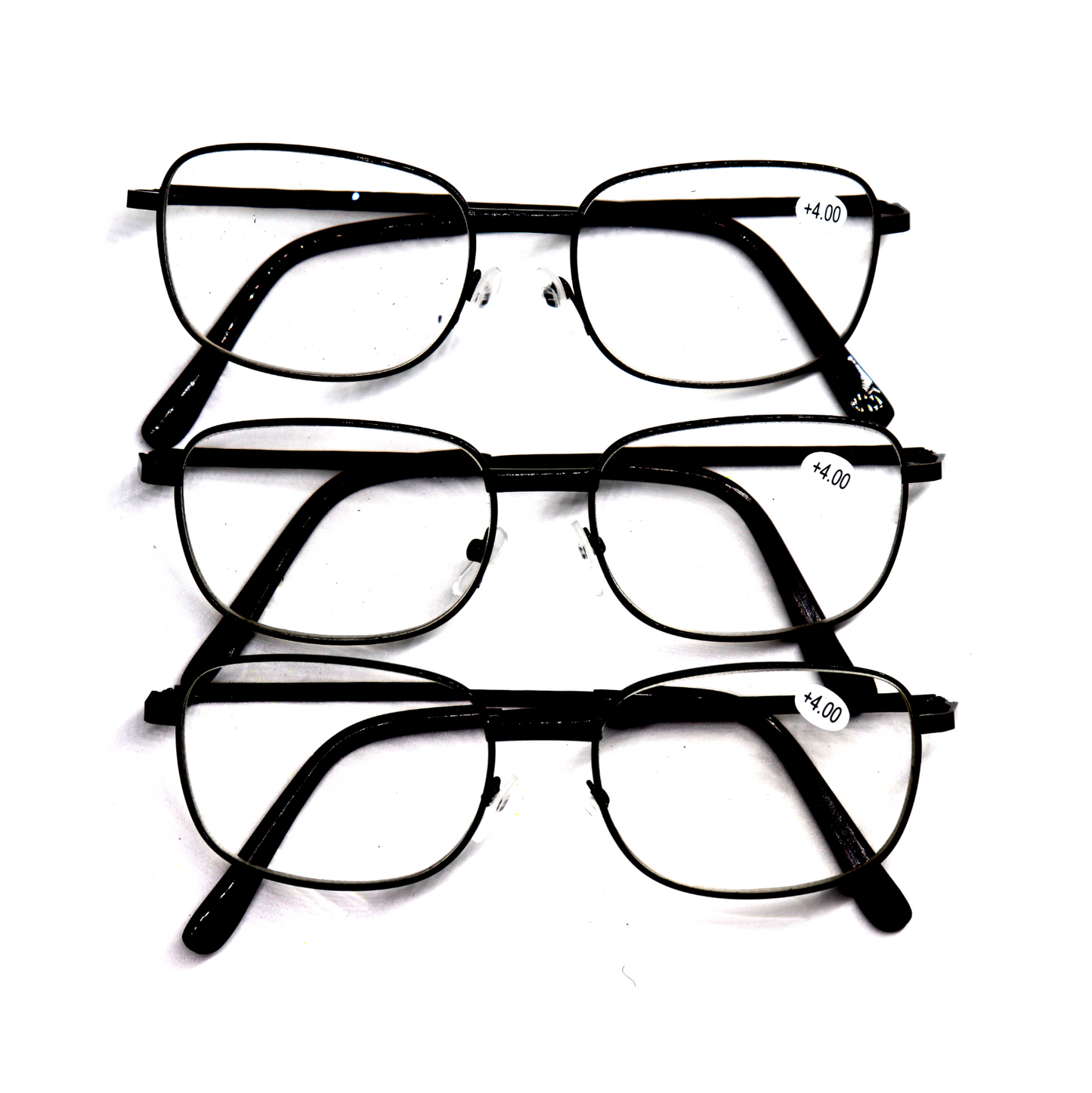 10 x Lesebrille Lesehilfe +4,0 Unisex Moderne Brille ohne Federung u. Kunststoff