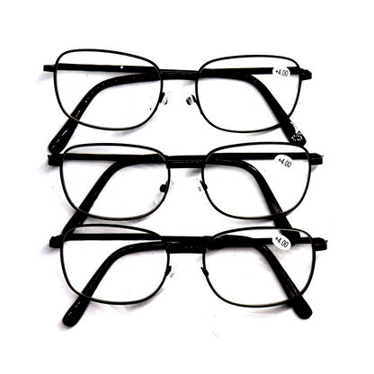 10 x Lesebrille Lesehilfe +4,0 Unisex Moderne Brille ohne Federung u. Kunststoff