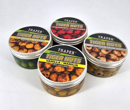 Traper Tigernüsse in Dip in verschiedenen Sorten Tiger Nuts Tigernuss