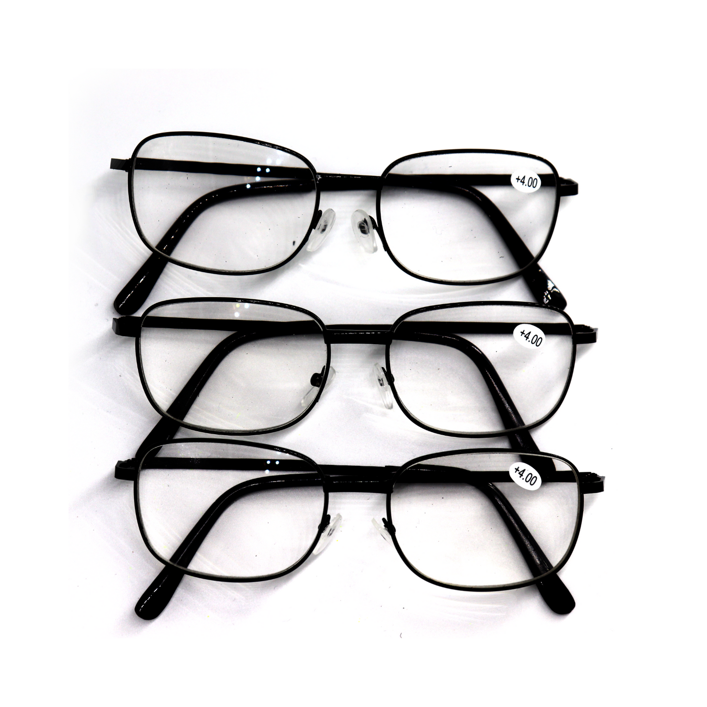 10 x Lesebrille Lesehilfe +4,0 Unisex Moderne Brille ohne Federung u. Kunststoff