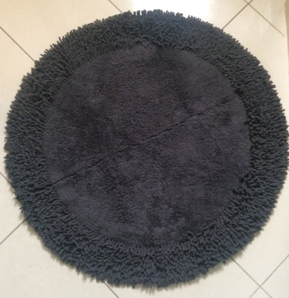 Badteppich Badgarnitur Teppich Badematte Toilettenbezug Duschvorleger grau neu