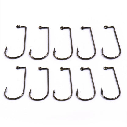 10 Stück Jighaken Angelhaken Raubfischhaken Größen 2-2/0 OS-6006