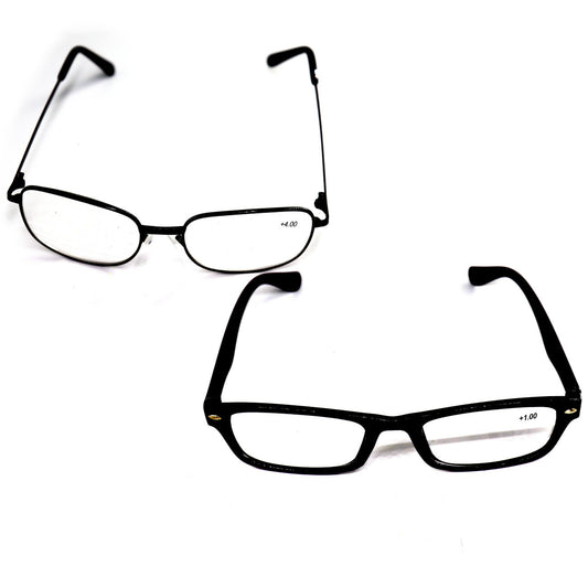 10x Lesebrille +2,0 Lesehilfe  5x Kunststoff 5x ohne Federung schwarz unisex