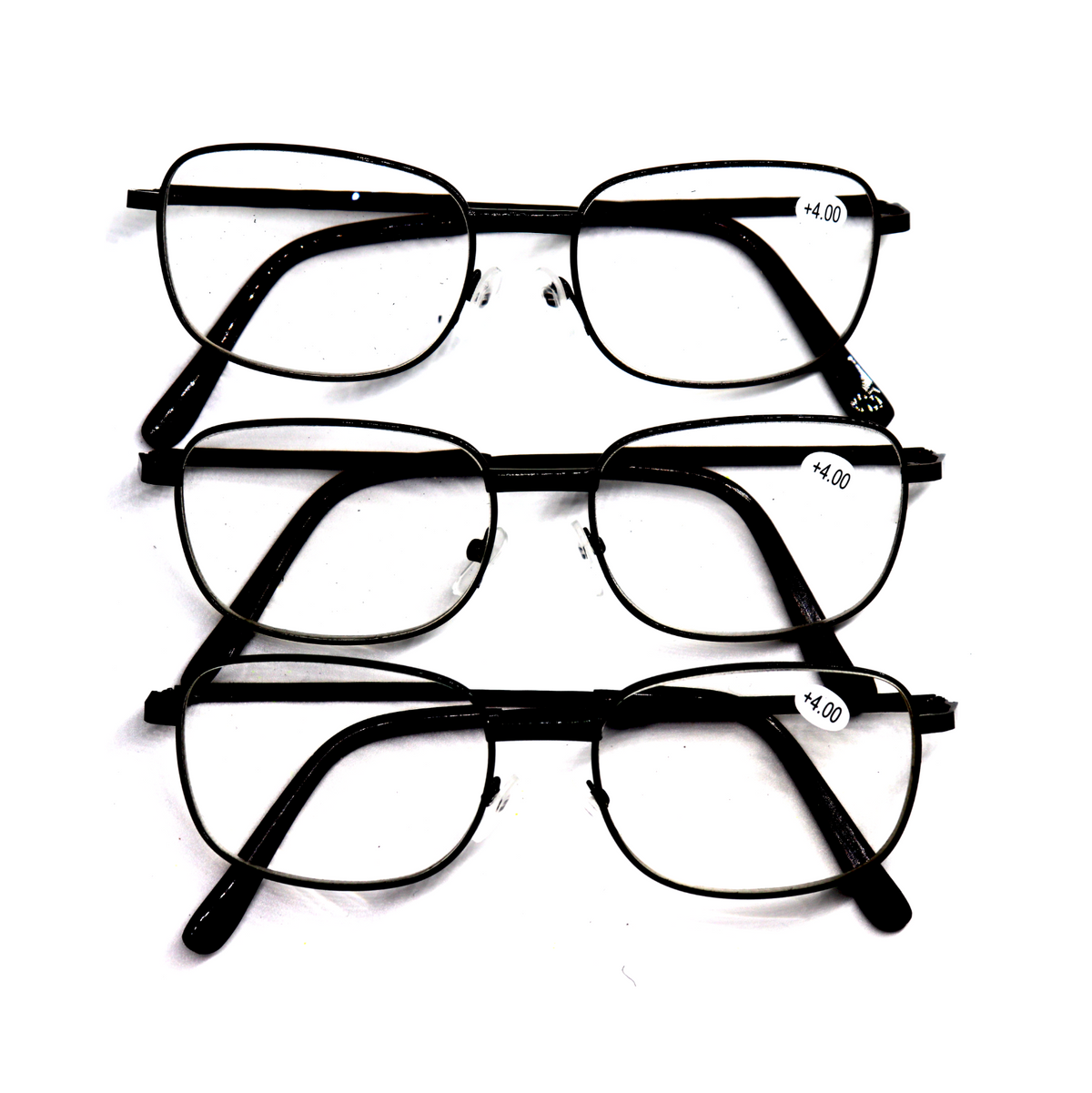 10x Lesebrille +2,0 Lesehilfe  5x Kunststoff 5x ohne Federung schwarz unisex