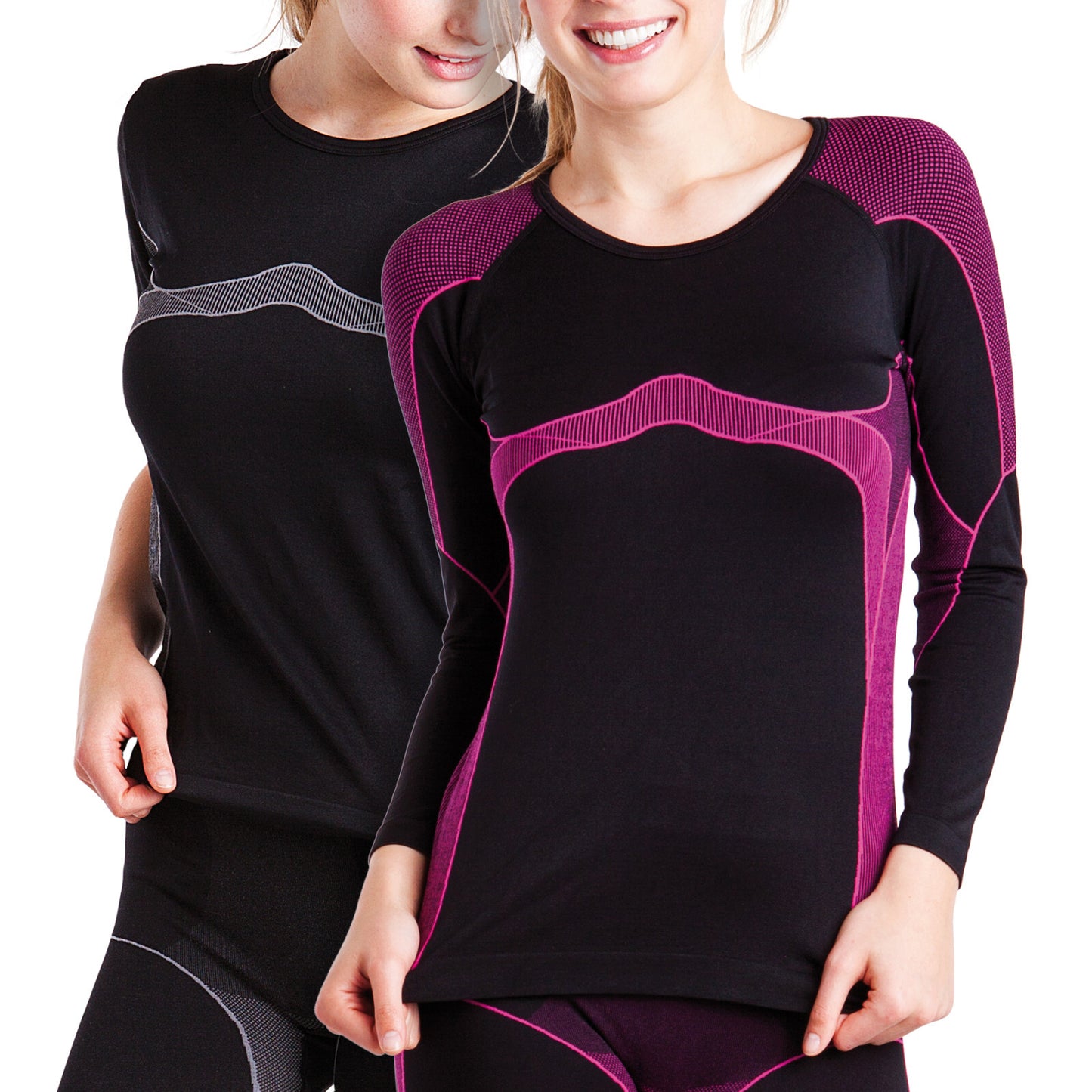 Damen Seamless Unterwäsche Set Funktionswäsche Unterhemd und Unterhose NEU