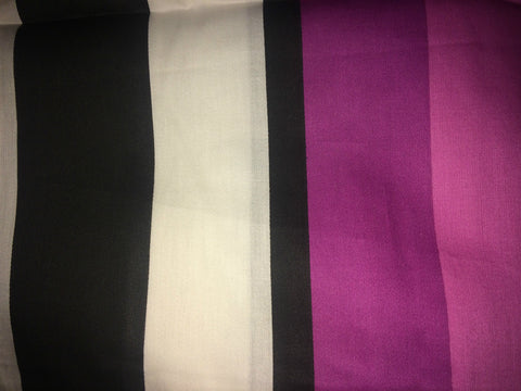 Bettwäsche Kissenbezug Decke 2-tlg. "Niki" farbe beere rosa gestreift 135/200 cm