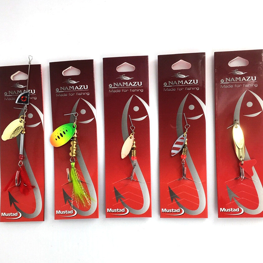 5 Stück Blinker und Spinner Set Forellenspinner Hechtblinker Barschblinker