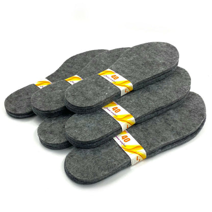 5x Einlegesohlen Wolle Filz ALU Thermo Sohlen Schuheinlage gr. 36-46
