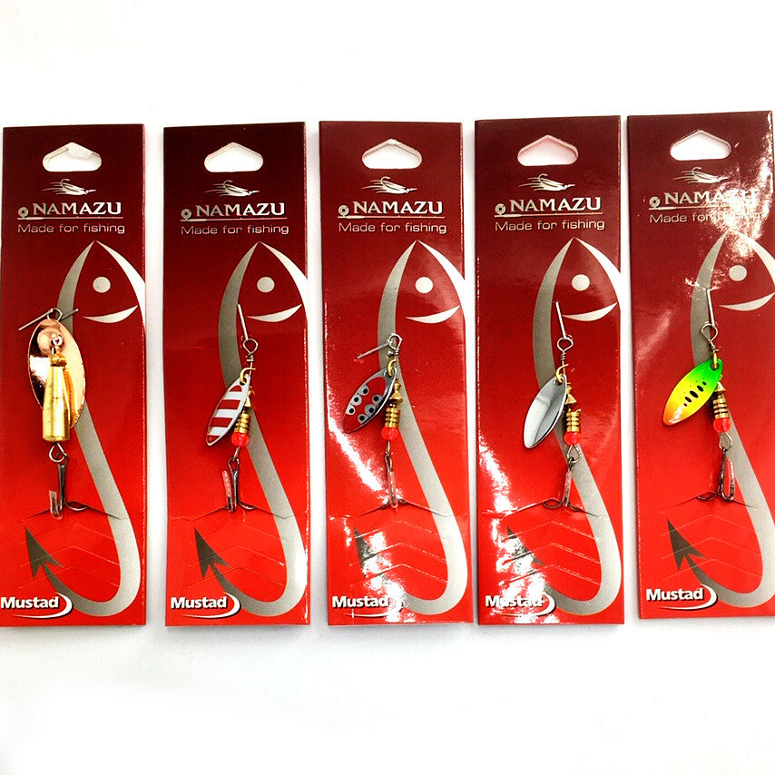 5 Stück Blinker und Spinner Set Forellenspinner Hechtblinker Barschblinker