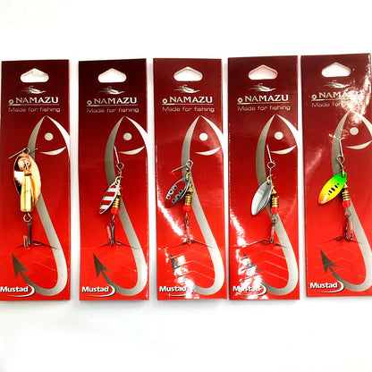 5 Stück Blinker und Spinner Set Forellenspinner Hechtblinker Barschblinker