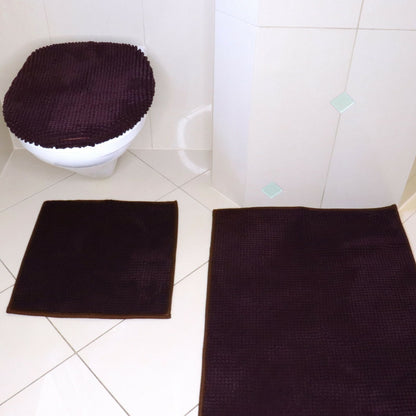*3tlg Set Bruno Banani Badteppich Badgarnitur Teppich Badematte Toilettenbezug**
