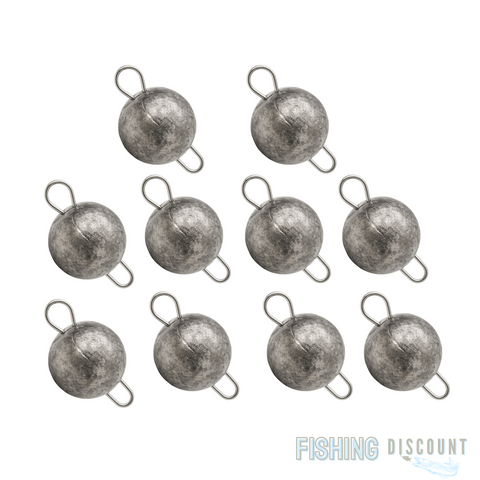 40-80x Jigkopf Bleikugel Set für Gummifische | 2–35g Bleikopf mit Clip
