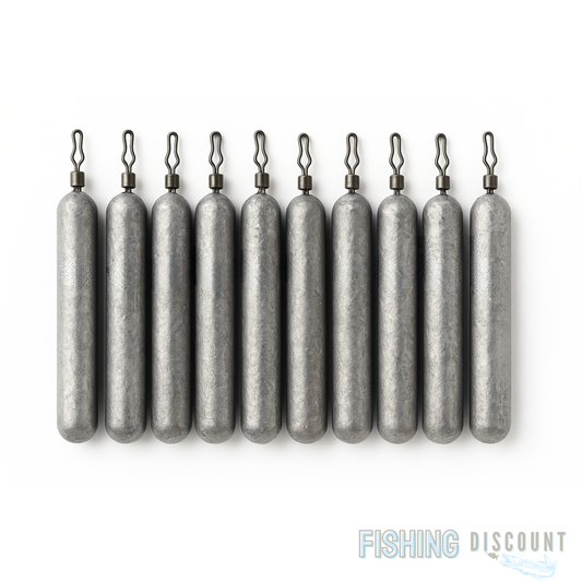 50x DropShot Angelblei – je 3–30 g Bleisortiment mit Klemmwirbel