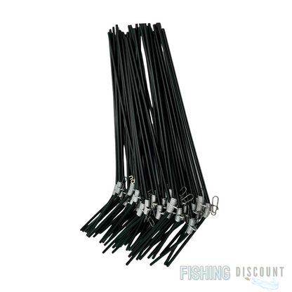 50x Anti-Tangle Abstandshalter – 23 cm schwarz mit Karabiner