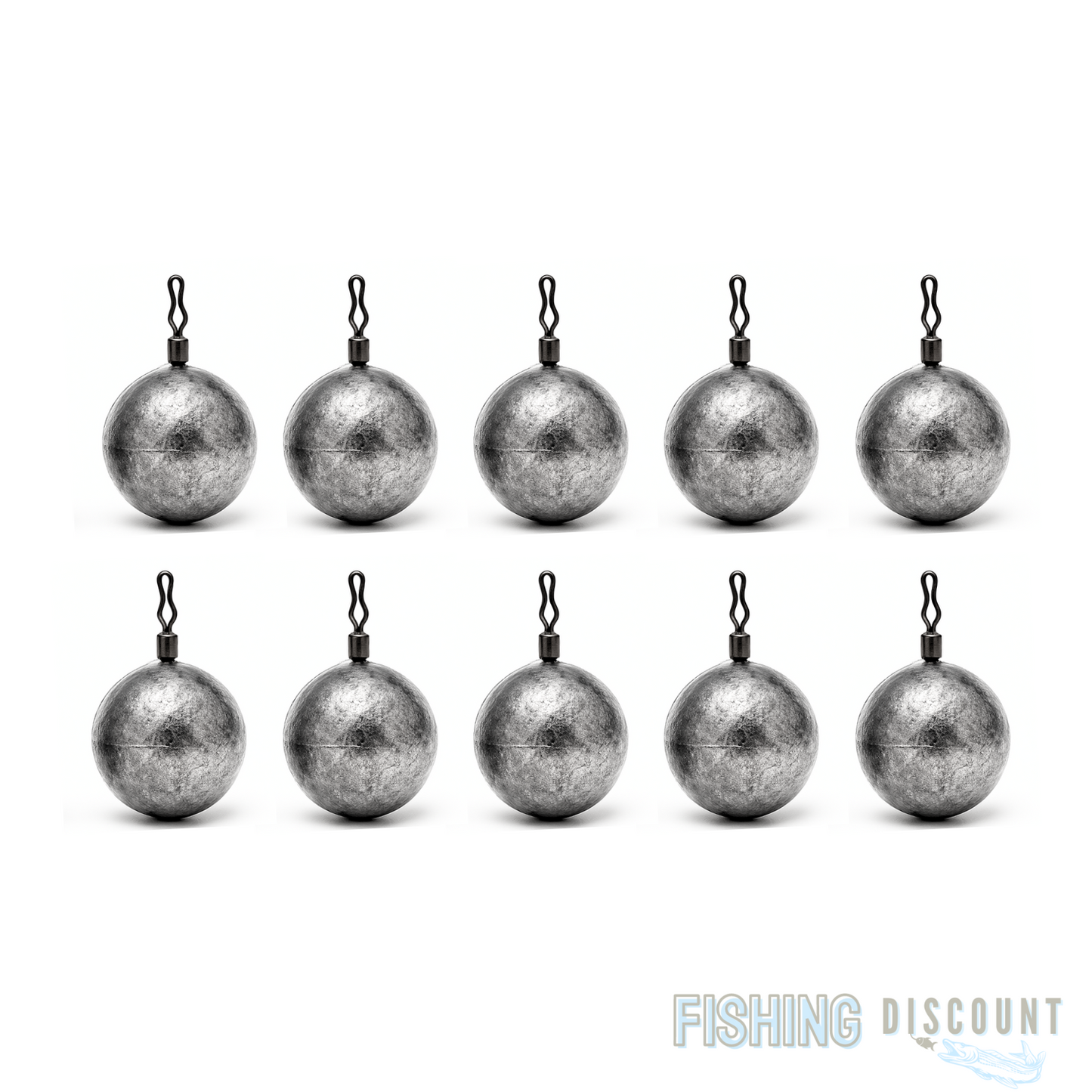 5-20x DropShot Rundblei – 3 g | 4 g | 6 g | 7 g | 8 g | 10 g | 12 g | 20 g | 30 g | 40 g | 160 g | 180 g mit Klemmwirbel