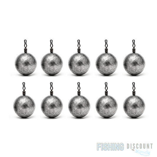 5-20x DropShot Rundblei – 3 g | 4 g | 6 g | 7 g | 8 g | 10 g | 12 g | 20 g | 30 g | 40 g | 160 g | 180 g mit Klemmwirbel