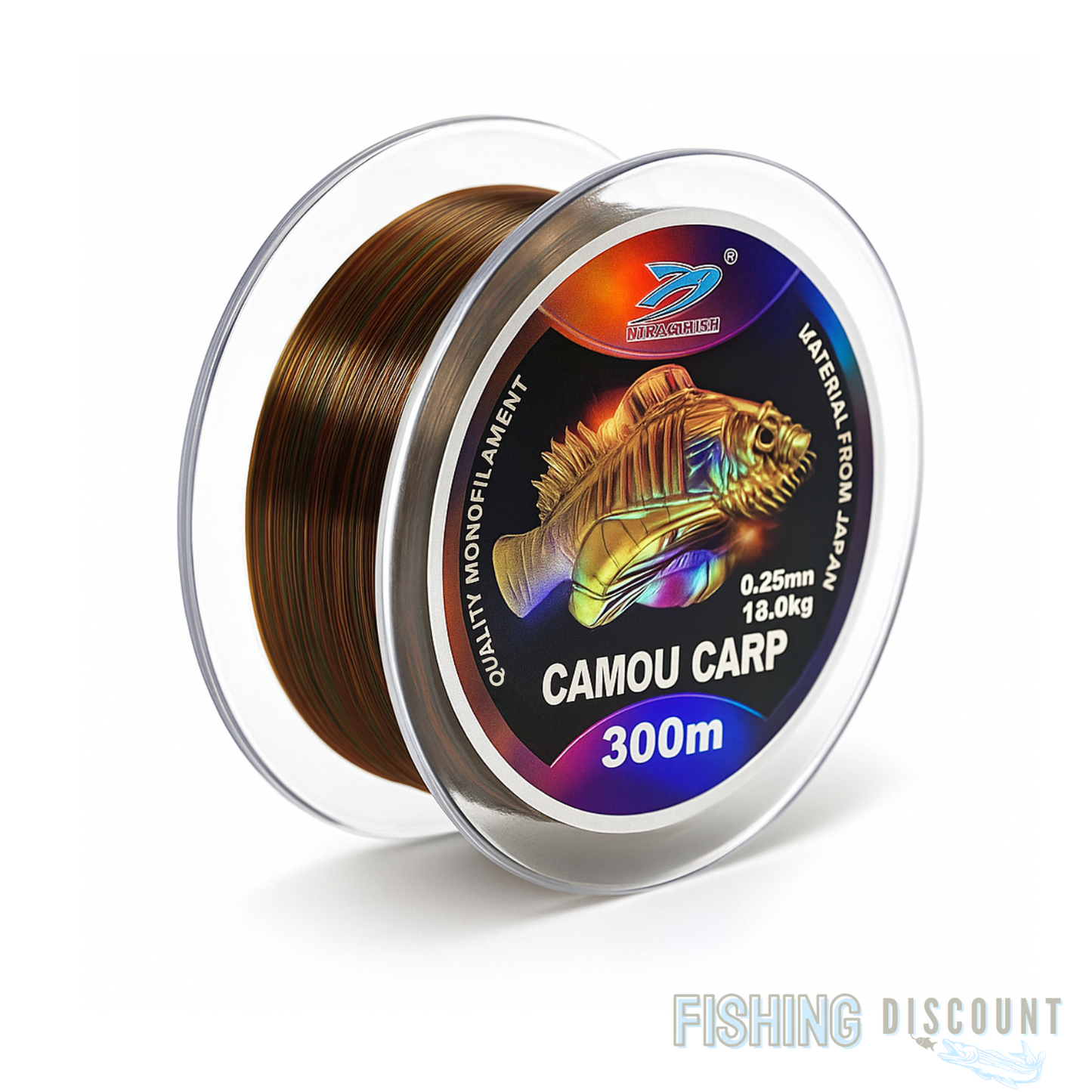 Camou Karpfen Angel Schnur 300m Camouflage Line Monofil  0,23mm-0,35mm