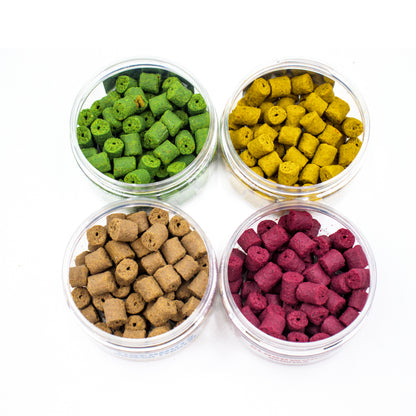 Traper Method Feeder Pellets – 50 g in versch. Farben & Aromen (8–10 mm)
